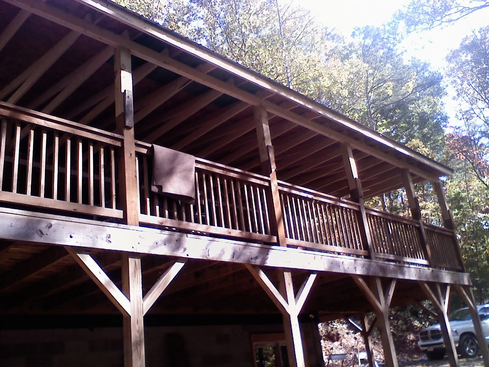 Timber framing under a new elevated porch and deck — Roof Leak Repair in Rhoadesville by Roofing Brothers